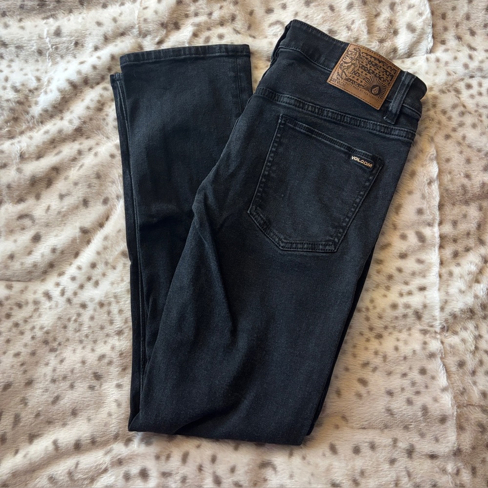 Volcom Vorta Slim Straight Black Jeans